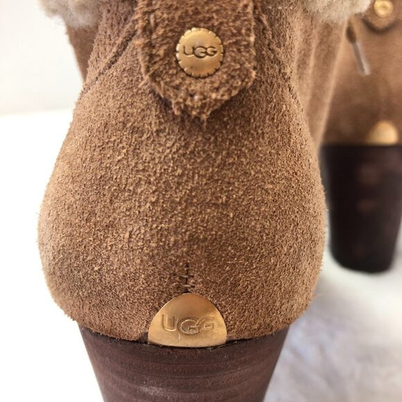 UGG Analise Tie Up Ankle Heel Boot Size 9 - Picture 7 of 16